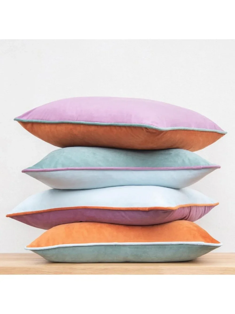 Soft Velvet Decorative Throw Pillow Covers Set of 4, Modern Double-Sided